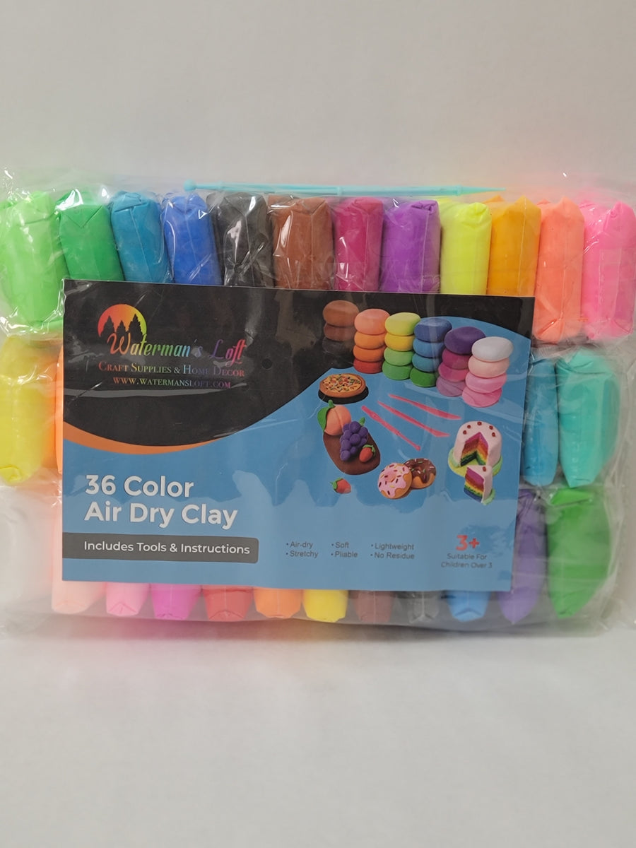 WATERMAN'S LOFT AIR DRY FOAM CLAY - 36 MULTI PACK – Waterman's Loft