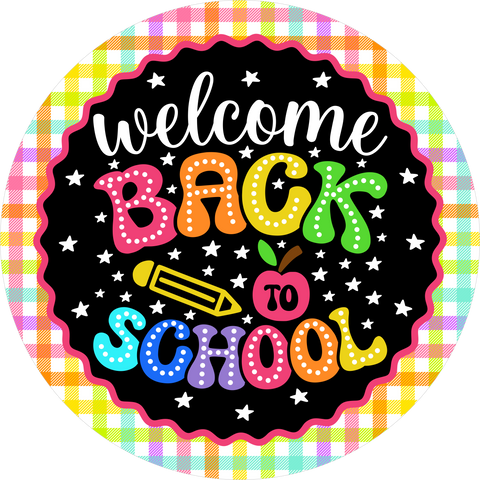 BACK TO SCHOOL 10" METAL SIGN