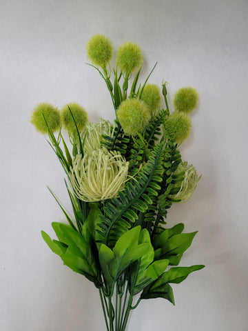 MIXED FLORAL/GREENERY - GREEN