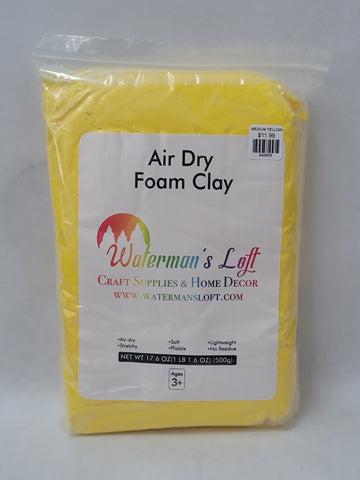 WATERMAN'S LOFT AIR DRY FOAM CLAY - MEDIUM YELLOW