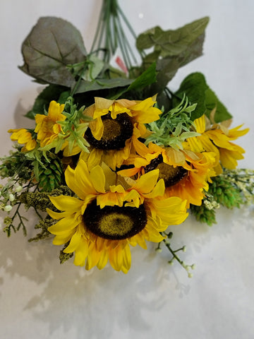 12 STEM SUNFLOWER WITH SUCCULENTS