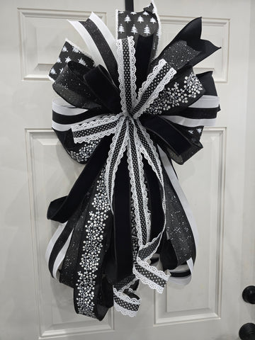 Large 20" Mixed Ribbon Tree Topper Bow