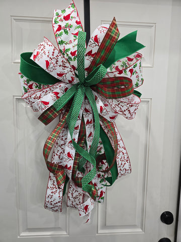 Large 20" Mixed Ribbon Tree Topper Bow