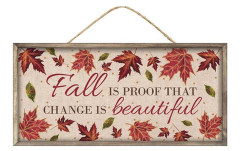 12.5"L X 6"H FALL IS PROOF RED/BROWN/CREAM/ORG