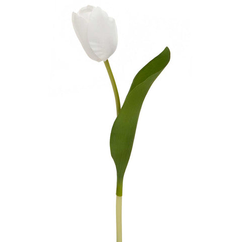 STEM DUTCH TULIP WHITE 2IN X 14IN REAL TOUCH