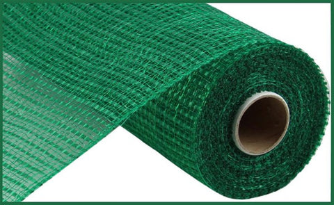 10"X10YD HORIZONTAL WIDE STRIPE MESH EMERALD GREEN