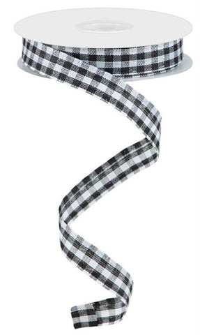 5/8"X10YD GINGHAM CHECK BLACK/WHITE (AZ)