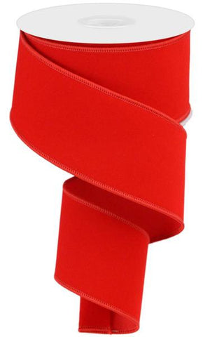 2.5"X10YD INDOOR VELVET RIBBON BRIGHT RED (AY)