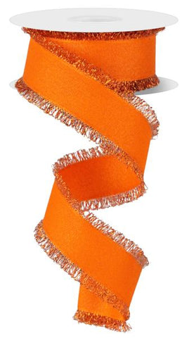 1.5"X10YD W/FUZZY EDGE ORANGE (AK)