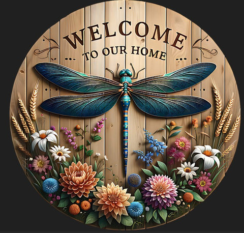 DRAGONFLY 10" METAL SIGN