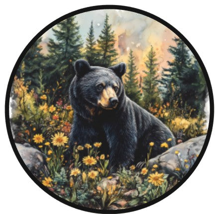 BLACK BEAR FLOWERS 10" METAL SIGN (Copy)