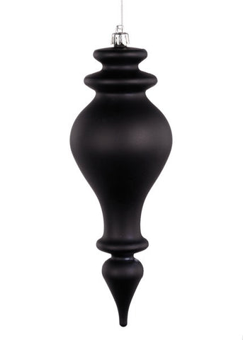 10" X 3.5" SHINY FINIAL W/HANGER MATTE BLACK