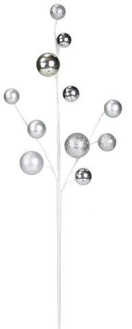 24"L MIXED VP BALL SPRAY SILVER