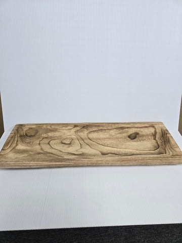 WOOD RECTANGLE TRAY 24.75 X 8.25 X 1.75IN HONEY WOOD DOUGH BOWL