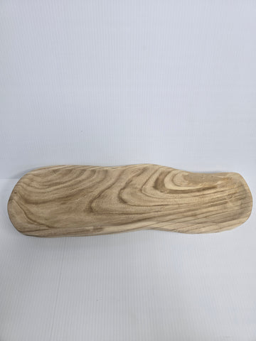 WOOD CURVY TRAY 23 X 8 X 2IN NATURAL WOOD