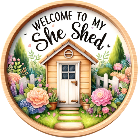 SHE SHED 10" METAL SIGN