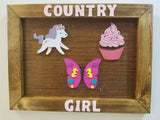COUNTRY BOY/GIRL WOOD PLAQUE