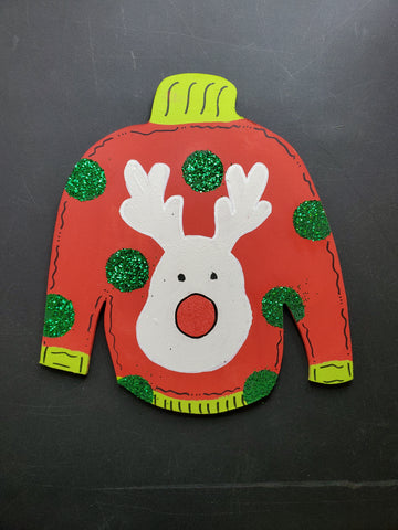 Ugly Sweater Sign Hang Painter 12x9