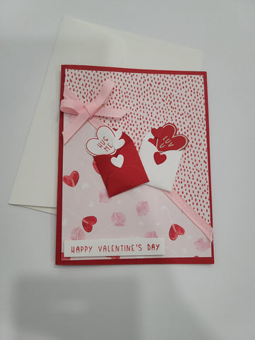 Valentines Day Card 3d Envelopes Hug Me, Luv U