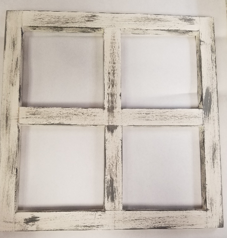 18"x24" WHITE WASH WINDOW FRAME