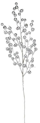 31"L SPECIAL END BERRY/ROUND BERRY SPRAY PEARL SILVER