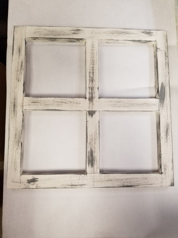 16"x16" WHITE WASH WINDOW FRAME
