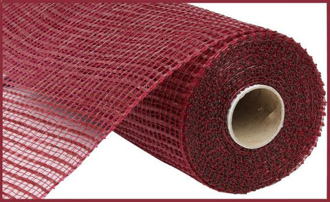 10"X10YD HORIZONTAL WIDE STRIPE MESH BURGUNDY