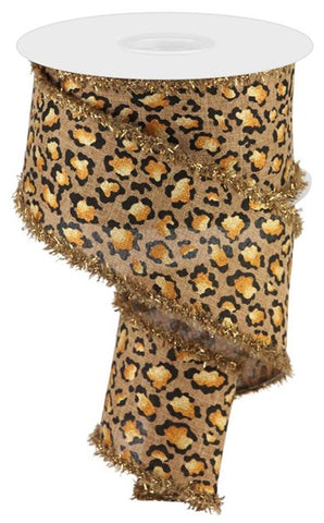 2.5"X10YD MET ANIMAL PRINT/FUZZY MET TAN/BLACK/RUST/GOLD (BF)