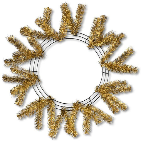 15"Wire, Oad Work Form Wreath METALLIC GOLD